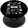 Funny Mom Of Four English Mom Math Mothe Mom 4 Times Mom of 4 Math Mother To the 4th Power PopSockets PopGrip Adesivo