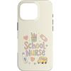 School Nurse Care Custodia per iPhone 16 Pro Carino Scuola Infermiera Torna a Scuola U