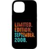 September 2008 Retro Vintage Year 2008 G Custodia per iPhone 15 Edizione Limitata Settembre 2008 Compleanno