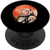 Vintage Pig Aesthetic Japanese Graphic Maialino spaziale retrò giapponese arte minimalista anni '70 PopSockets PopGrip Adesivo