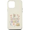 School Nurse Care Custodia per iPhone 12 Pro Max Carino Scuola Infermiera Torna a Scuola U