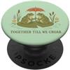 Fern & Frog Collective Vintage Rana Coppia Romanticismo Stagno Piovoso Umorismo PopSockets PopGrip Adesivo