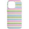Y2K Retro Aesthetic Stripes Pattern Desi Custodia per iPhone 14 Pro Max Giallo Burro Rosa Blu Salvia Verde Striscia Retro Estetica