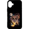 Vintage Ermellino Regalo Custodia per iPhone 16 Plus Mistico Ermellino Luna Piena Arte Bosco