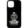 Retro Winter Sports Fan Apparel Custodia per iPhone 12 mini Vintage Hockey su ghiaccio pinguino atleta fan di sport