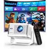 Alwtniet Mini Proiettore Portatile 4K 8K Supporto, 1080P Nativo, 600 ANSI | Vide