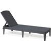 Keter Sdraio Prendisole da Esterno Jaipur, Ideale per Piscina, Terrazzo e Giardino, Schienale Reclinabile, Colore Grafite, 58x187.5x29H cm