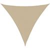 Todiikf Tenda parasole triangolare, 3,5 x 3,5 x 4,9 m, in tessuto Oxford, colore beige, per giardino, terrazza e balcone, robusta tela con corde di fissaggio, protezione solare per esterni