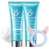 QUIYUM 8X H2O AquaVitalize Detergente Viso (2x100g) | Set Skincare per la Pulizia Profonda con Fascia Capelli | per tutti i tipi di pelle
