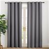NICETOWN Tende Oscuranti per Camera da Letto Moderna Decorazione Tenda con Anelli Termiche Isolante per Salotto Soggiorno Finestra 2 Pannelli 140x200 CM Grigio