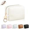 Playexen 10*5*8cm Mini Trousse Portatrucchi Pochette Trucchi Donna Mini Trousse da Borsetta Ragazza per Rossetto in PU Beauty Case da Viaggio per Cosmetica Organizer Portatile Amica Compleanno(litchi-beige)
