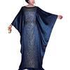 HD Abito africano da donna, alla moda, con perline e strass, caftano, maxi abito, taglia unica