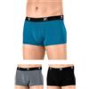 XYXX Ace - Boxer da uomo in micromodale, vestibilità regolare, antimicrobica, senza segni in vita, confezione da 3, nero + blu mare profondo + grigio, XL