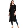 Weavers Villa Kurta dritto da donna in cotone tinta unita