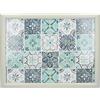 Creative Tops - Vassoio imbottito con cuscino e motivo "Green Tile", 44 x 34 cm, colore: Bianco/Turchese