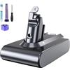 Vunzo 6000mAh V6 Batteria per Dyson V6, Batteria di Ricambio per Dyson DC62 DC58 DC59 DC61 DC72 DC74 Extra, Trigger, Fluffy, Absolute SV03 SV05 SV06 SV07 SV092（2 filtri + 1 pennello）