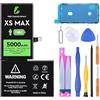 LL TRADER Batteria per iPhone XS Max, 5000mAh e Kit di Riparazione