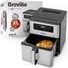 Breville Halo Friggitrice ad aria, Forno friggitrice ad aria digitale da 9 litri, Potenza 1700 W per risultati rapidi, Dimensioni grandi: 65% di spazio in più per cucinare, Friggi, cuoci al forno