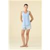 NOIDINOTTE PIGIAMA DONNA COTONE SPALLA LARGA FA009613 NOIDINOTTE CERULEO