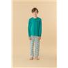 NOIDINOTTE PIGIAMA BAMBINO COTONE MANICA LUNGA FE002614 GREEN