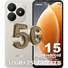 DOOGEE Smartphone 5G senza contratto, sistema operativo Android 15, modello Neo S25 Pro, 32GB di RAM + 256GB di memoria interna / supporto scheda TF fino a 2TB, display da 6,75" a 120Hz, batteria da 5280mAh, fotocamera AI da 64MP, registrazione video 4K …