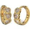 SANICO Srl BJT422 ORECCHINI 3HEARTS 12MM GOLD PLATED