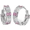 SANICO Srl BJT413 ORECCHINI RING/CRISTALLI BIANCHI 19MM STAINLESS STEEL