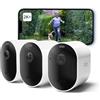 Arlo Pro 5 Telecamera WiFi Esterno Senza Fili, Telecamera WiFi Interno, 2K HDR, Sirena Allarme Casa, Sensore Di Movimento, Visione Notturna Colori, Prova Inclusa Secure, 3 Telecamere, Bianche
