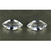 Marquise 3.90 KT Bianco Zaffiro Pietra Zodiacale Paio Naturale Certificato CE46