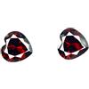 Naturale 8.15 KT Rodolite Granato Rosso Gemma Paio Forma Cuore Certificato CE18