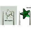 Naturale 2.95 KT Bianco Zaffiro E Smeraldo Gemme Coppia Stella Forma Certificato