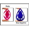 Venditore Statunitense Mix Di Gemme A Forma Di Rubino E Zaffiro Blu 450 Ct. GH82