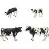 HANABASS Figura di Mucca Realistica e Decorazione da Tavolo per Ragazzo Ragazza in Pvc Giocattolo Educativo Nero, Set per Casa e Studio