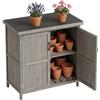 Relaxdays armadietto da Giardino Impermeabile in Legno, Grigio