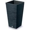 Prosperplast Vaso con riserva acqua 34x34x66cm Antracita - FURU