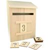 Artemio 14002293 Calendario dell' Avvento a Decorare Scatola alle Lettere Legno 20 x 9,5 x 28 cm