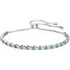 Swarovski Bracciale tennis da donna Matrix, taglio rotondo, placcato in rodio verde 5632064