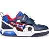 Geox J INEK Boy B Sneaker, Navy/Red, 32 EU