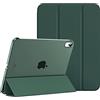 MoKo Custodia Rigida per Tablet,Compatibile con iPad 10 Generazione 2022 iPad 10,9, Copertura in Due Scanalature con Chiusura Magnetica, Auto Spegnimento e Accesione, Verde Notte