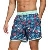 TMEOG Costume Uomo Mare Pantaloncini da Bagno Costumi da Piscina Surf Boxer Mare Costume da Spiaggia Bagno Vintage Pantaloncino Mare con Tasche e Coulisse(Corallo Blu Scuro,XL)
