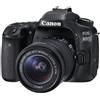 Canon EOS 80D + obiettivo EF-S 18-55 IS STM, 24,2 megapixel, 6000 x 4000 pixel, sensore CMOS, Full HD, 650 g, colore nero