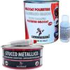 MASTERBRICO Kit Stucco Metallico Bicomponente 750 ml Gelcoat Paraffinato 1 kg