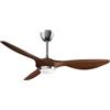 reiga 132cm Ventilatore da Soffitto con Lampada LED Dimmerabile 3 Pale ABS