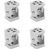 TOOSOAR Connettore per Profilo in Alluminio, 4 Pezzi Regolabile ad Angolo di 180° Connettori Angolari, TOOSOAR Connettore Angolare per Profilo in Alluminio 30x30