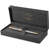 Parker Sonnet Penna a Sfera | Acciaio Inossidabile Con Finiture in Oro | Pennino