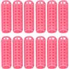 Eduuyvee 12 bigodini per capelli in plastica rosa, 6,5 x 1,8 cm