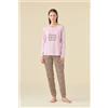 NOIDINOTTE PIGIAMA DONNA COTONE MANICA LUNGA FA009464 NOIDINOTTE GLICINE