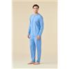 NOIDINOTTE PIGIAMA UOMO COTONE MANICA LUNGA FC003227 NOIDINOTTE BLU RIVIERA