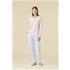 NOIDINOTTE PIGIAMA DONNA COTONE Manica lunga FA009470 noidinotte PINK/ROSE RED