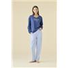NOIDINOTTE PIGIAMA DONNA COTONE Manica lunga FA009473 noidinotte ENSIGN BLUE